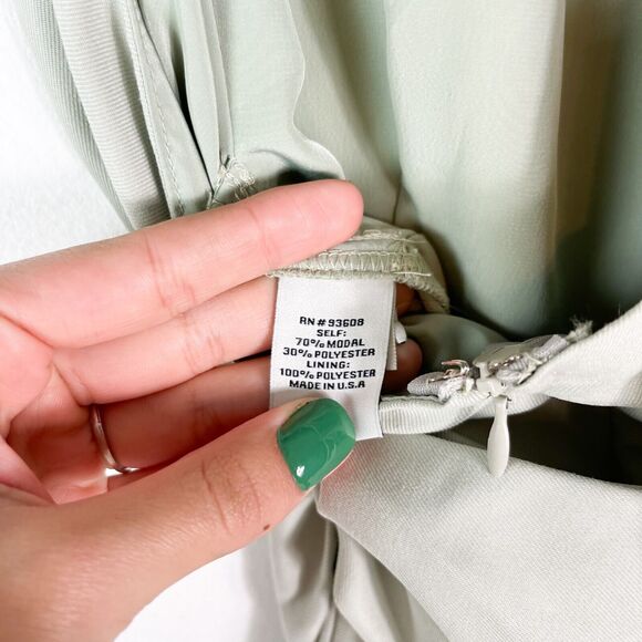 Willow NWOT Green Victor Halter Neck Tie Waist Jumpsuit Size M - Picture 5 of 6